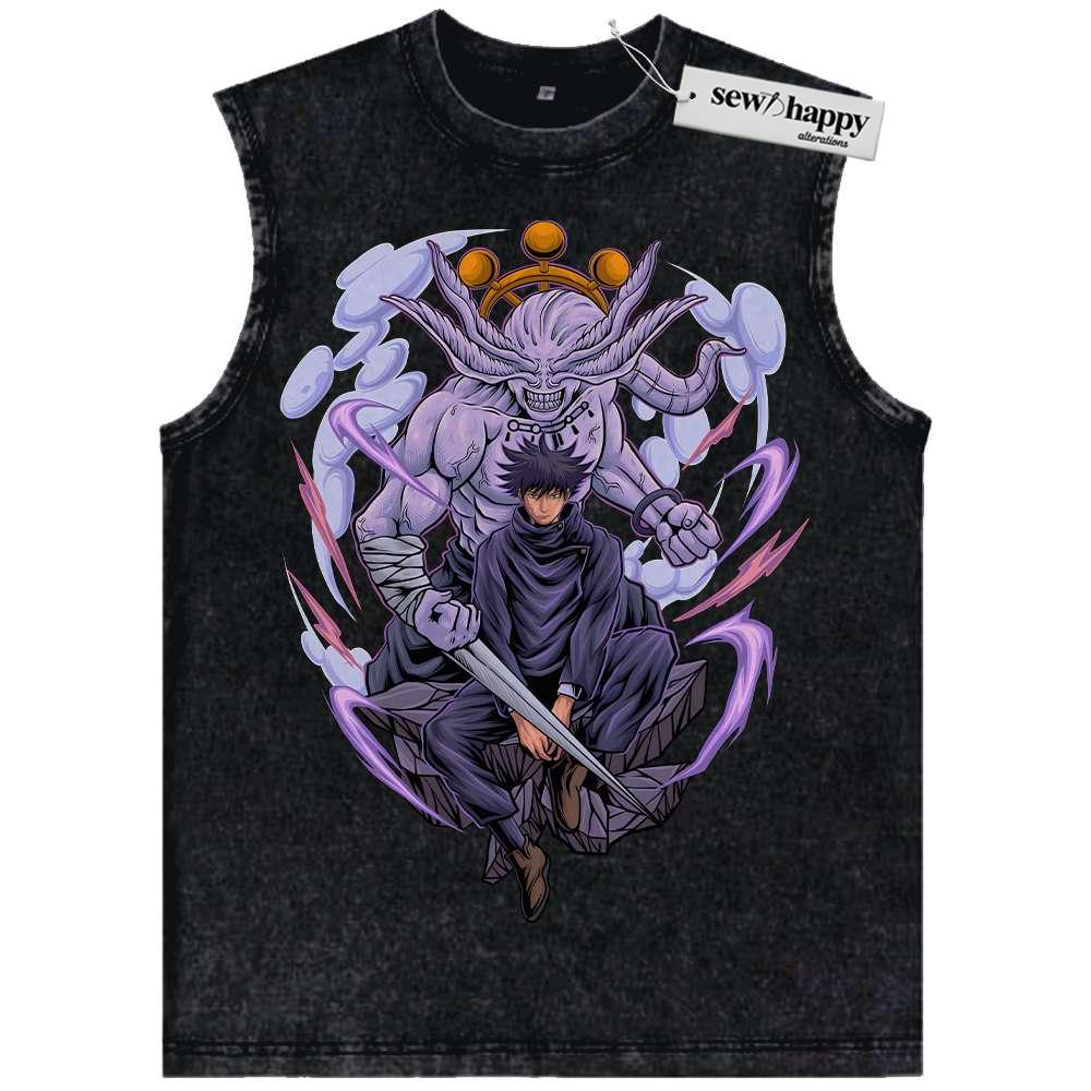 Wash Tank Top Megumi Fushiguro Tank Top, Jujutsu Kaisen Tank Top, Anime Tank Top, Vintage Tank Top