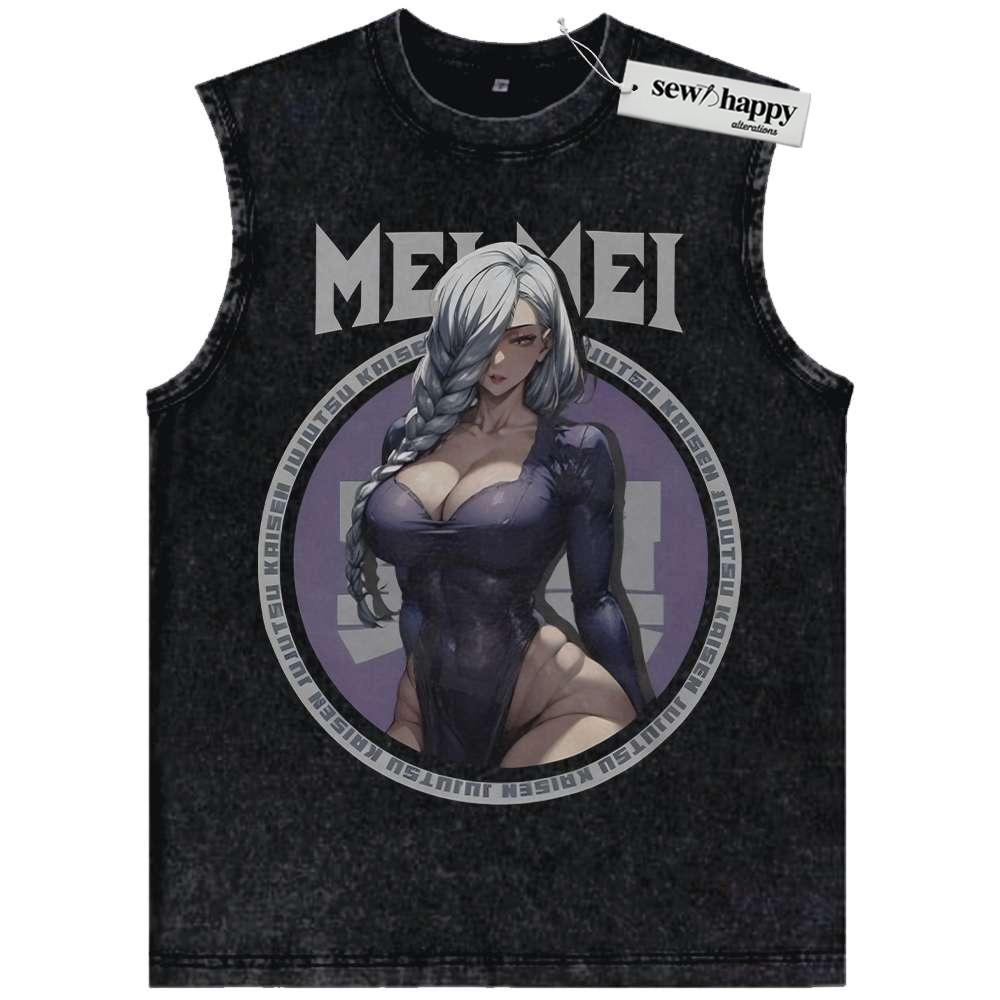 Wash Tank Top Mei Mei Tank Top, Jujutsu Kaisen Tank Top, Anime Tank Top, Vintage Tank Top