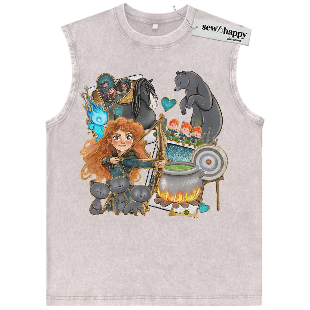 Wash Tank Top Merida Tank Top, Brave Tank Top, Animated Tank Top, Vintage Tank Top