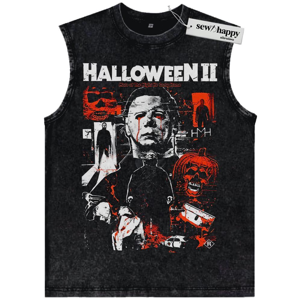 Wash Tank Top Michael Myers Tank Top, Halloween Tank Top, Horror Movie Tank Top, Vintage Tank Top
