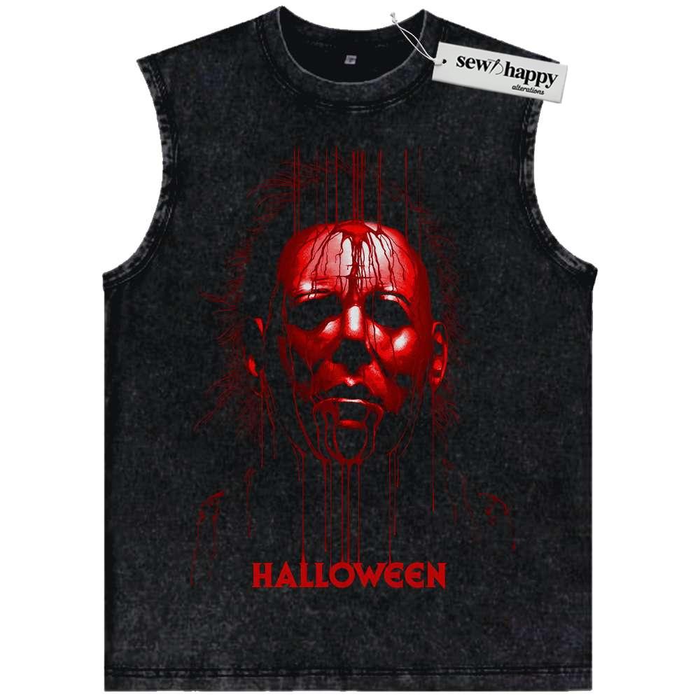 Wash Tank Top Michael Myers Tank Top, Halloween Tank Top, Horror Tank Top, Vintage Tank Top