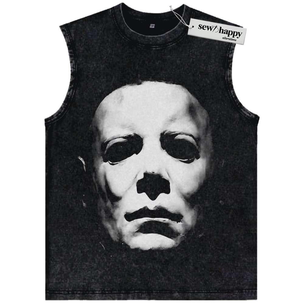 Wash Tank Top Michael Myers Tank Top, Halloween Tank Top, Horror Tank Top, Vintage Tank Top