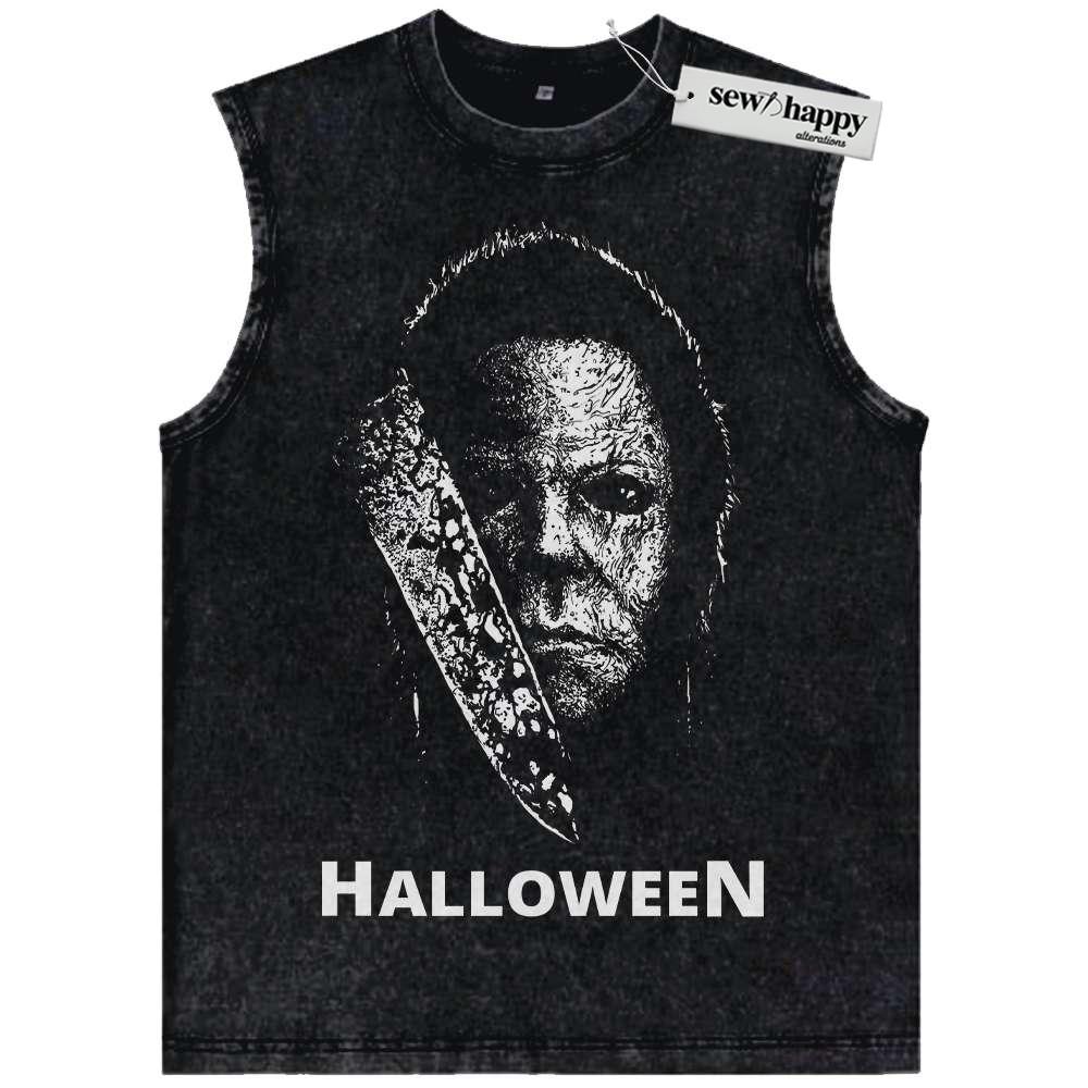 Wash Tank Top Michael Myers Tank Top, Halloween Tank Top, Horror Tank Top, Vintage Tank Top