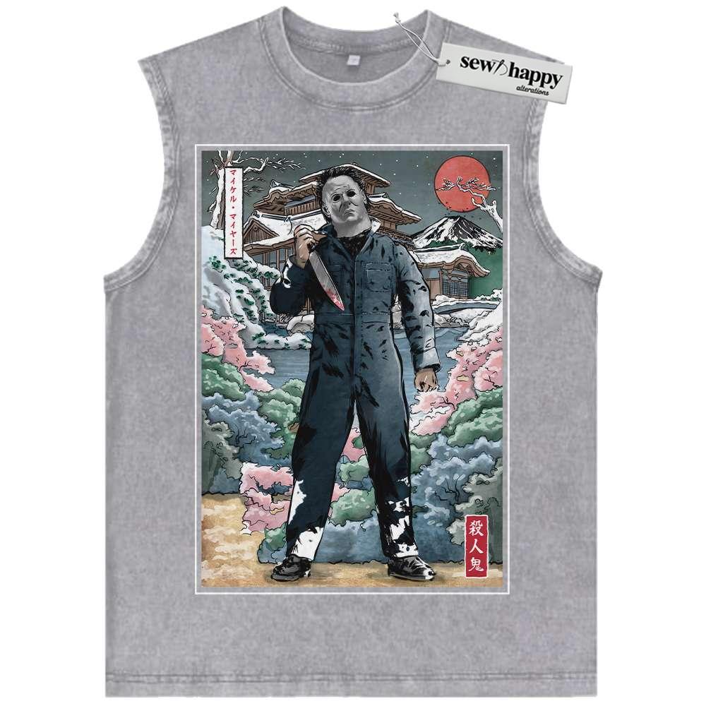 Wash Tank Top Michael Myers Tank Top, Halloween Tank Top, Horror Tank Top, Vintage Tank Top