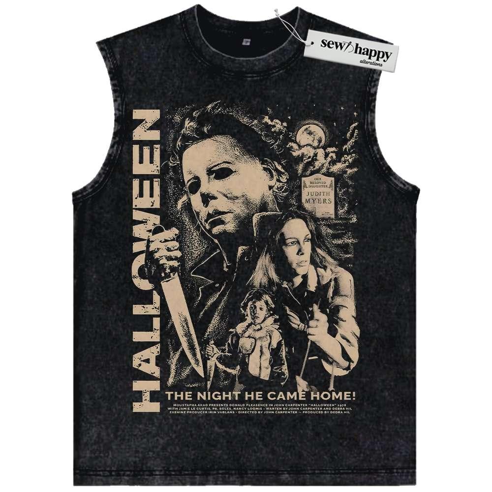 Wash Tank Top Michael Myers Tank Top, Halloween Tank Top, Horror Tank Top, Vintage Tank Top