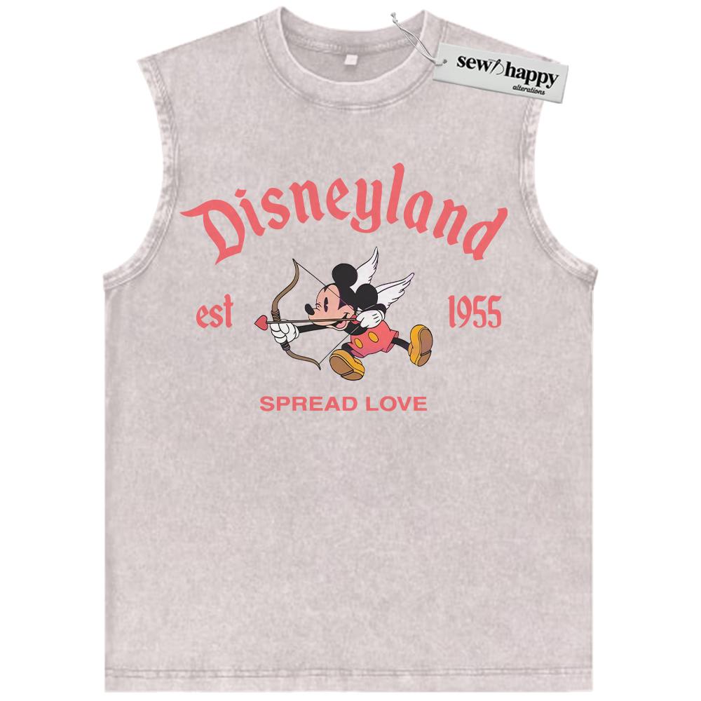 Wash Tank Top Mickey Mouse Tank Top, Disney Tank Top, Cartoon Tank Top, Vintage Tank Top