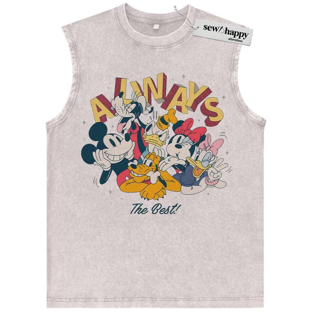 Wash Tank Top Mickey Mouse Tank Top, Donald Duck Tank Top, Animated Tank Top, Vintage Tank Top