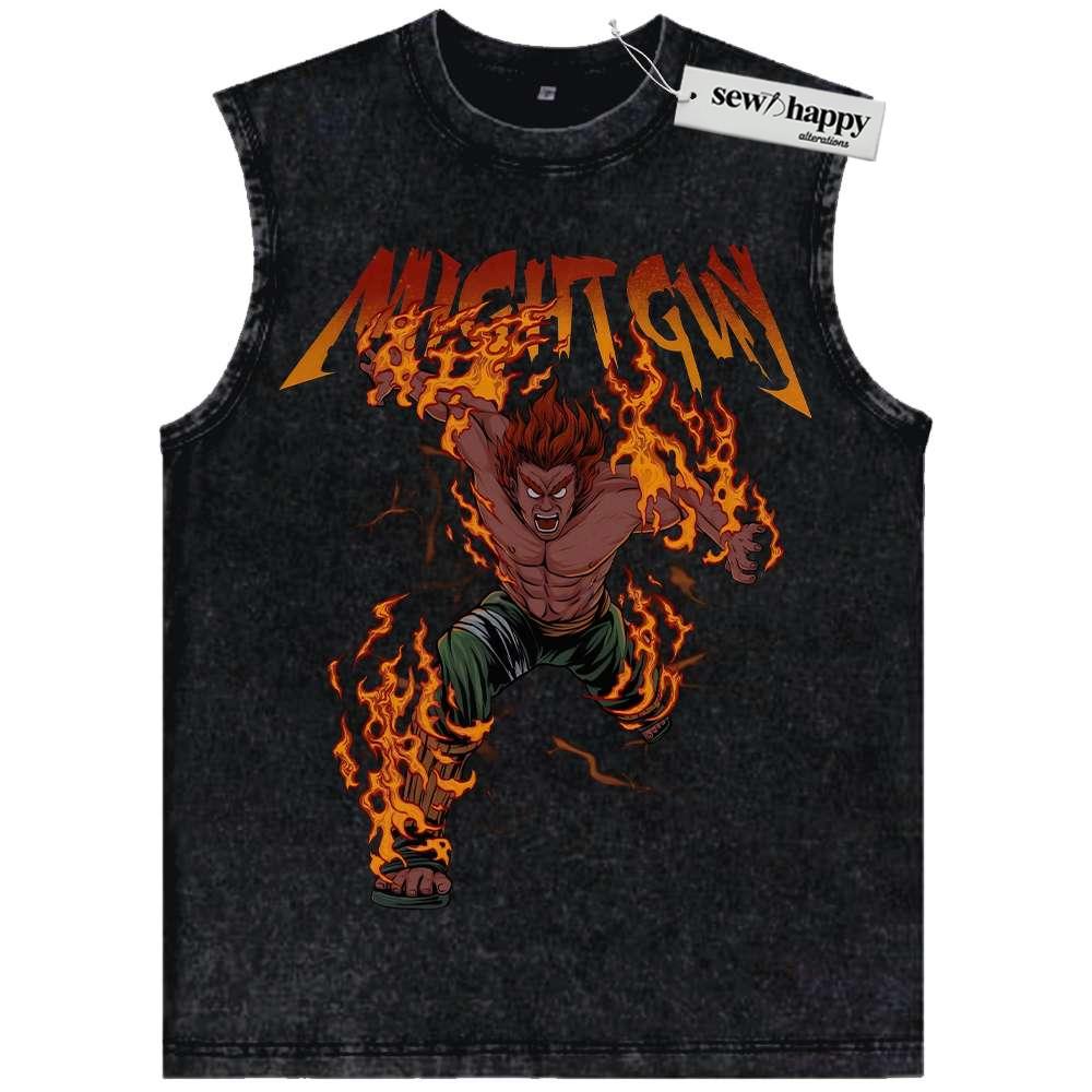 Wash Tank Top Might Guy Tank Top, Naruto Tank Top, Anime Tank Top, Vintage Tank Top