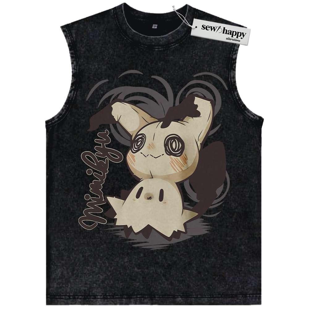 Wash Tank Top Mimikyu Tank Top, Pokemon Tank Top, Anime Tank Top, Vintage Tank Top