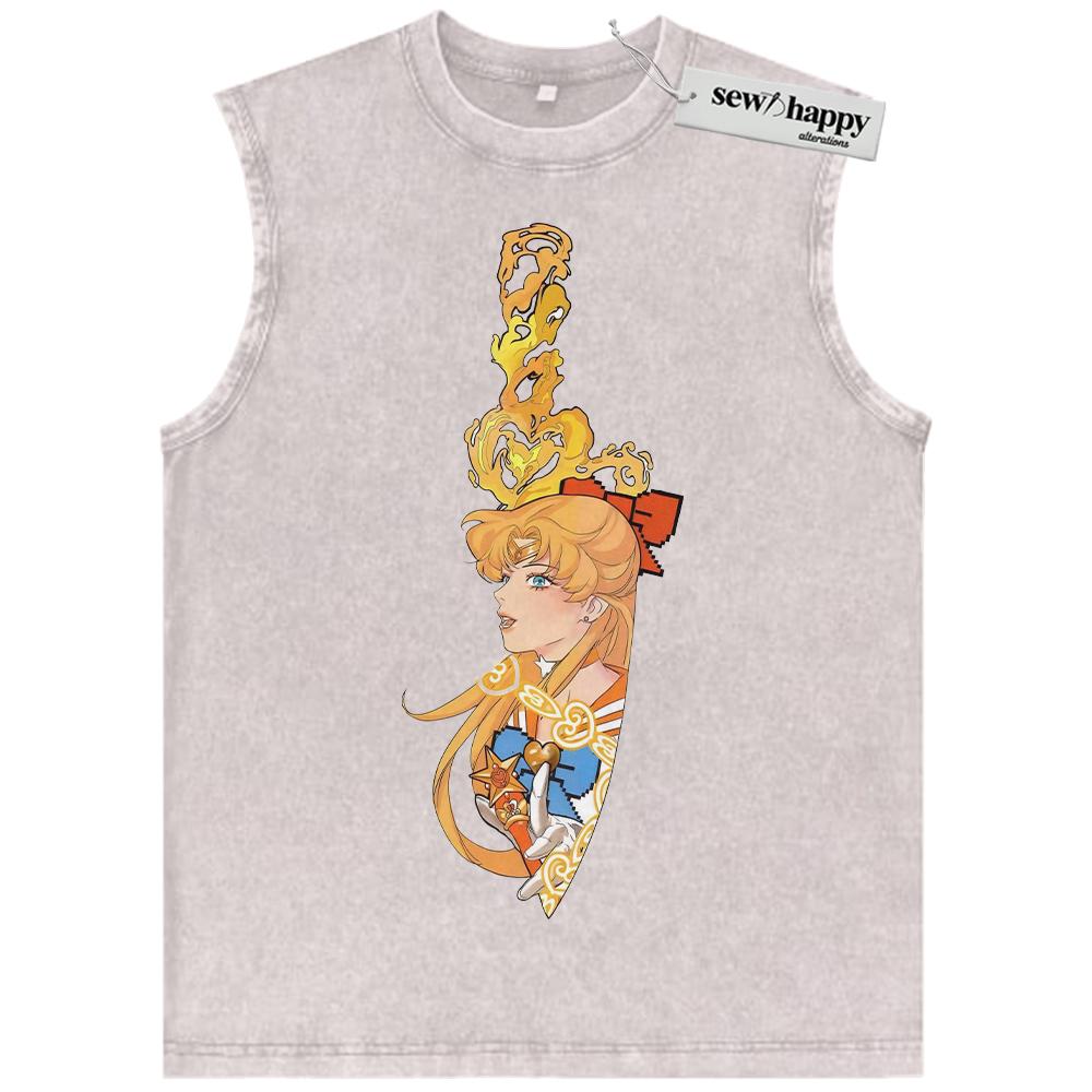 Wash Tank Top Minako Aino Tank Top, Sailor Venus Tank Top, Sailor Moon Tank Top, Anime Tank Top, Vintage Tank Top