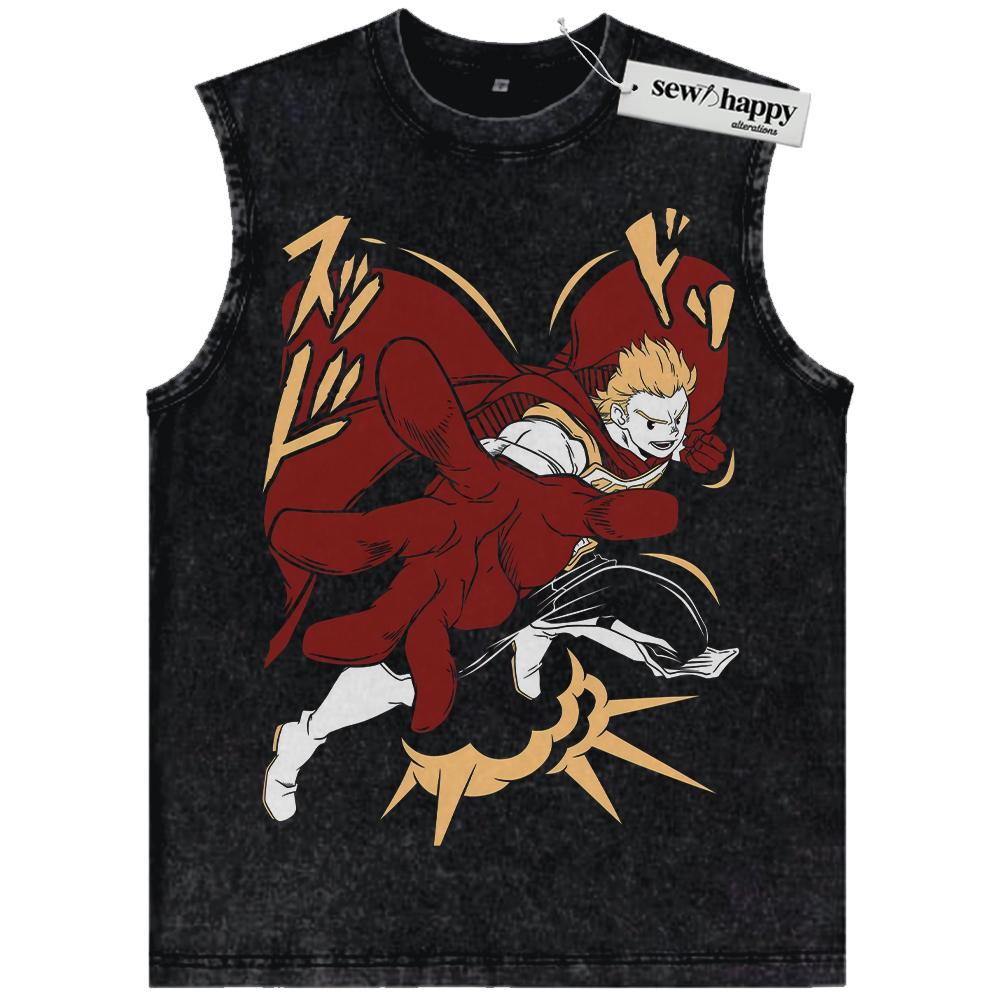 Wash Tank Top Mirio Togata Tank Top, Lemillion Tank Top, MHA Tank Top, Anime Tank Top, Vintage Tank Top