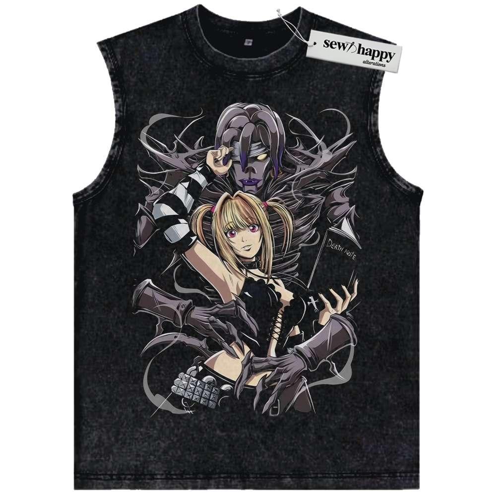 Wash Tank Top Misa Amane Tank Top, Rem Tank Top, Death Note Tank Top, Anime Tank Top, Vintage Tank Top