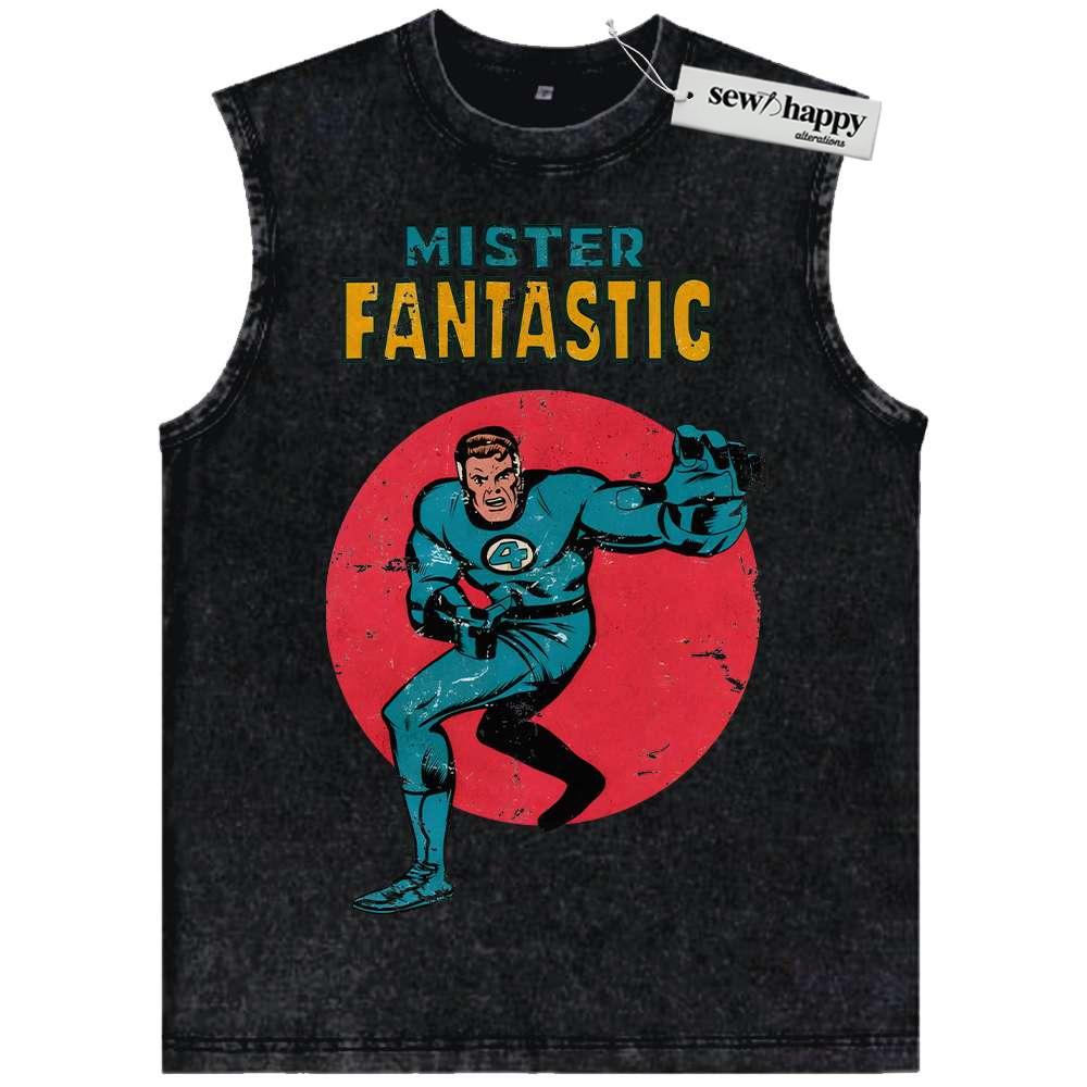 Wash Tank Top Mister Fantastic Tank Top, Fantastic Four Tank Top, Marvel Comics Tank Top, Vintage Tank Top