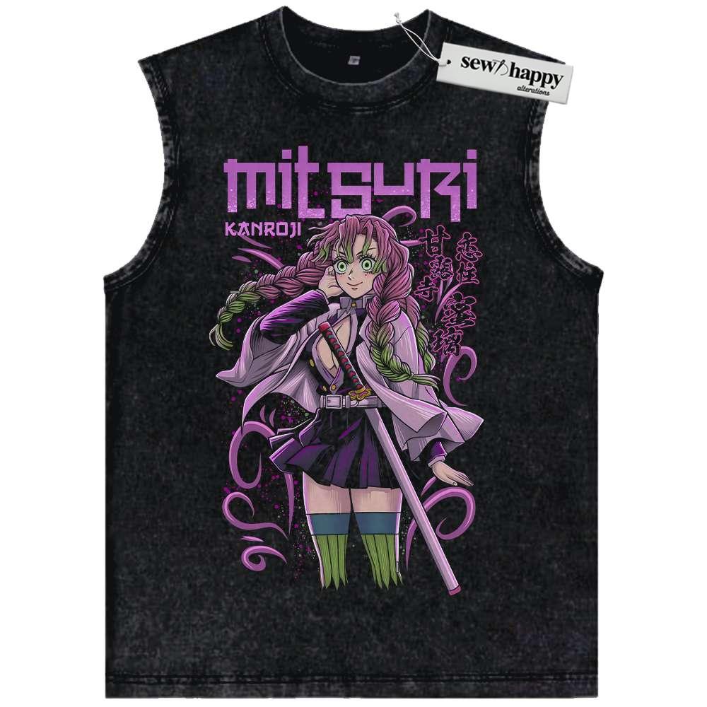 Wash Tank Top Mitsuri Kanroji Tank Top, Demon Slayer Tank Top, Anime Tank Top, Vintage Tank Top
