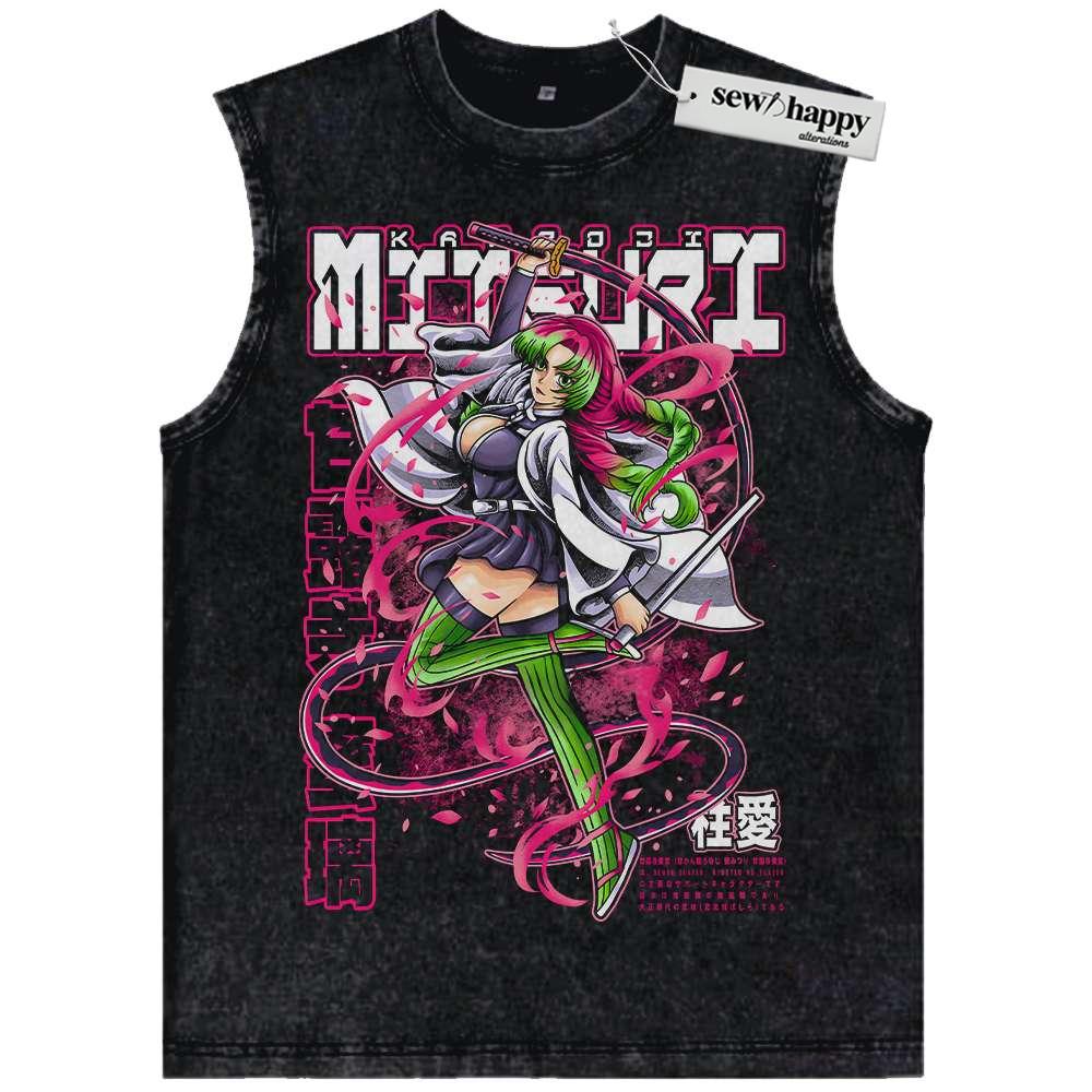 Wash Tank Top Mitsuri Kanroji Tank Top, Demon Slayer Tank Top, Anime Tank Top, Vintage Tank Top