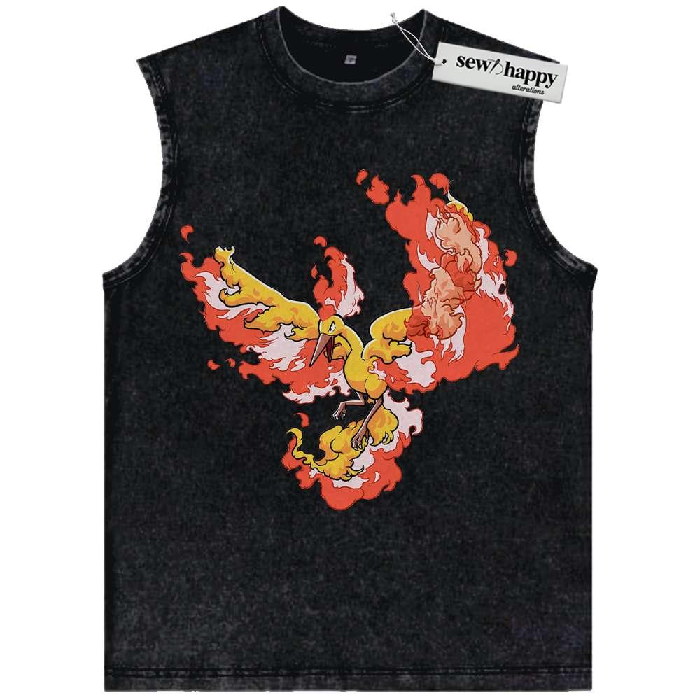 Wash Tank Top Moltres Tank Top, Pokemon Tank Top, Anime Tank Top, Vintage Tank Top