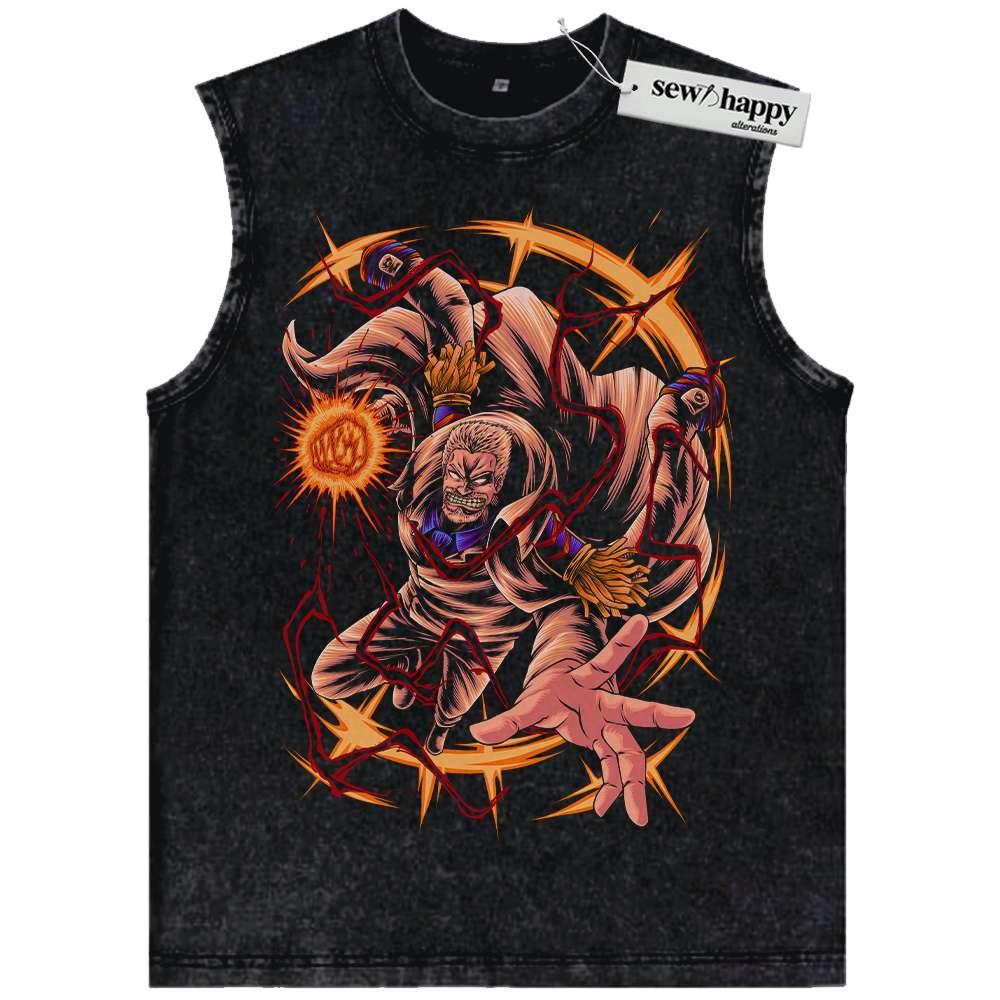 Wash Tank Top Monkey D Garp Tank Top, One Piece Tank Top, Anime Tank Top, Vintage Tank Top