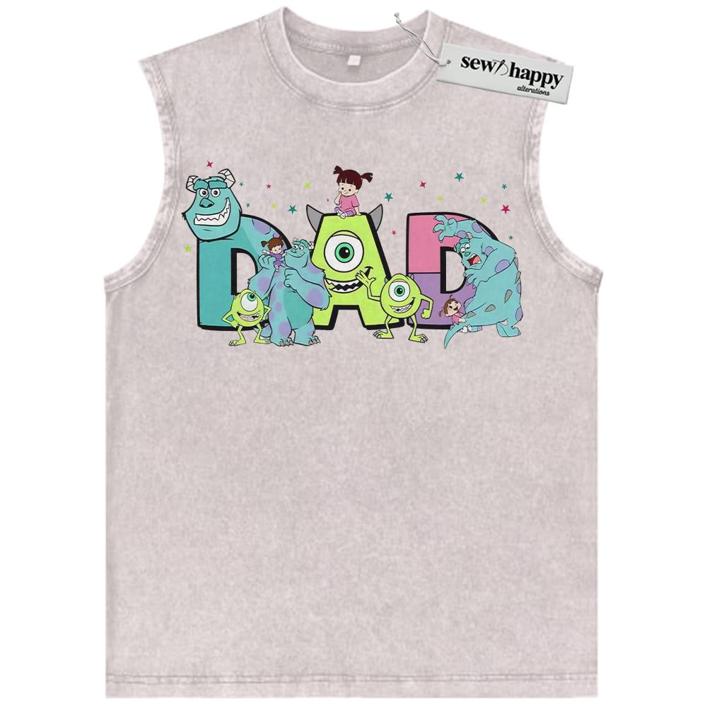 Wash Tank Top Monsters, Inc. Tank Top, Father’s Day Tank Top, Animated Tank Top, Vintage Tank Top