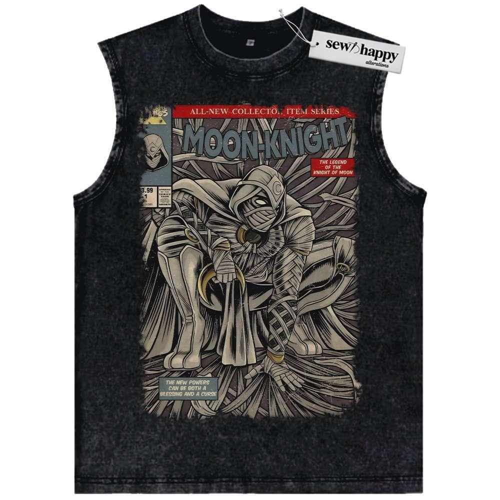 Wash Tank Top Moon Knight Tank Top, Marvel Comics Tank Top, Vintage Tank Top