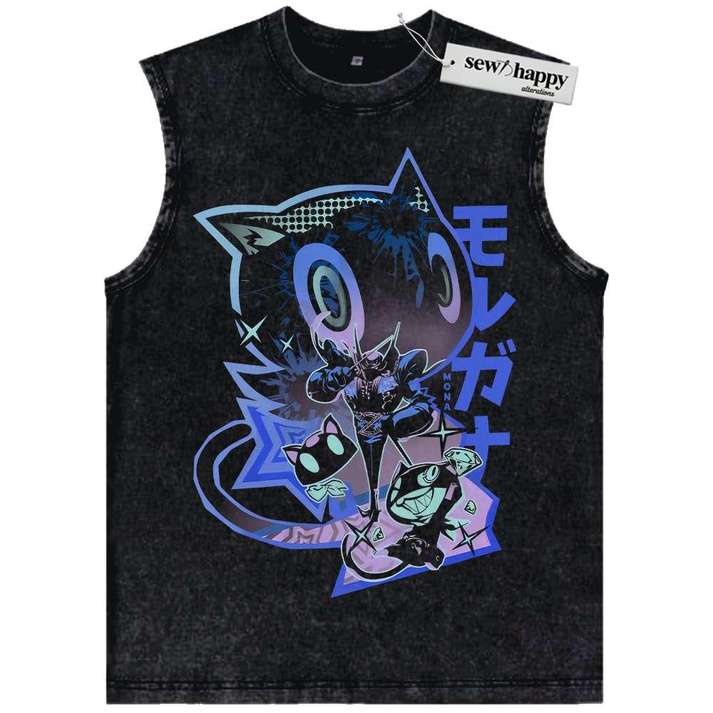 Wash Tank Top Morgana Tank Top, Persona Tank Top, Game Tank Top, Vintage Tank Top