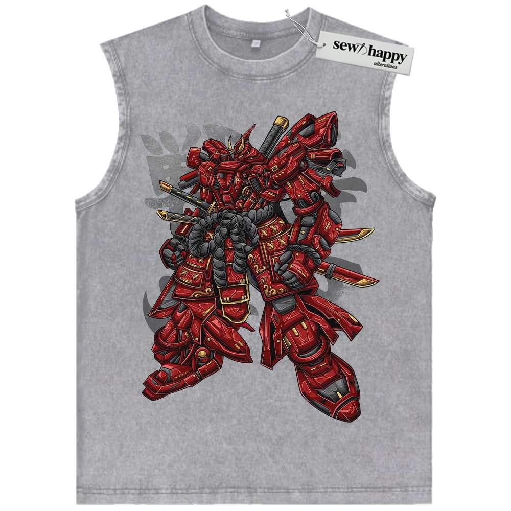 Wash Tank Top MSN-04 Sazabi Tank Top, Gundam Tank Top, Anime Tank Top, Vintage Tank Top