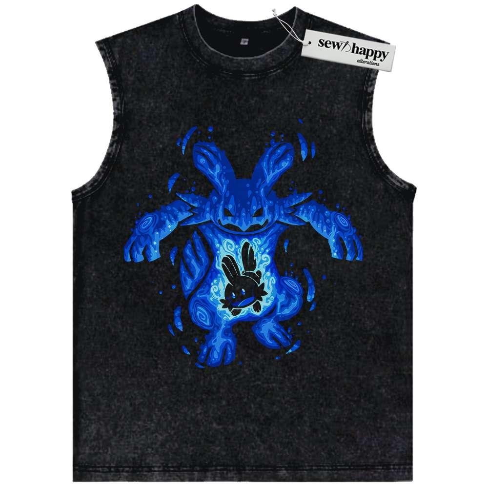 Wash Tank Top Mudkip Tank Top, Marshtomp Tank Top, Pokemon Tank Top, Anime Tank Top, Vintage Tank Top