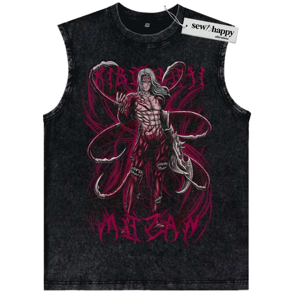 Wash Tank Top Muzan Kibutsuji Tank Top, Demon Slayer Tank Top, Anime Tank Top, Vintage Tank Top