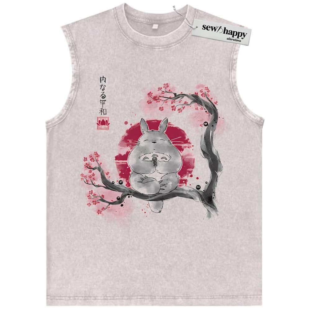 Wash Tank Top My Neighbor Totoro Tank Top, Studio Ghibli Tank Top, Anime Tank Top, Vintage Tank Top