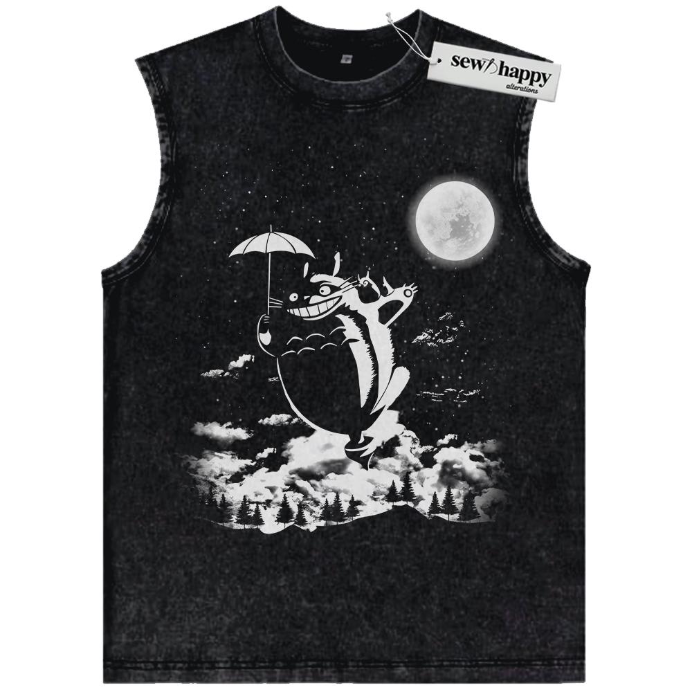 Wash Tank Top My Neighbor Totoro Tank Top, Studio Ghibli Tank Top, Anime Tank Top, Vintage Tank Top
