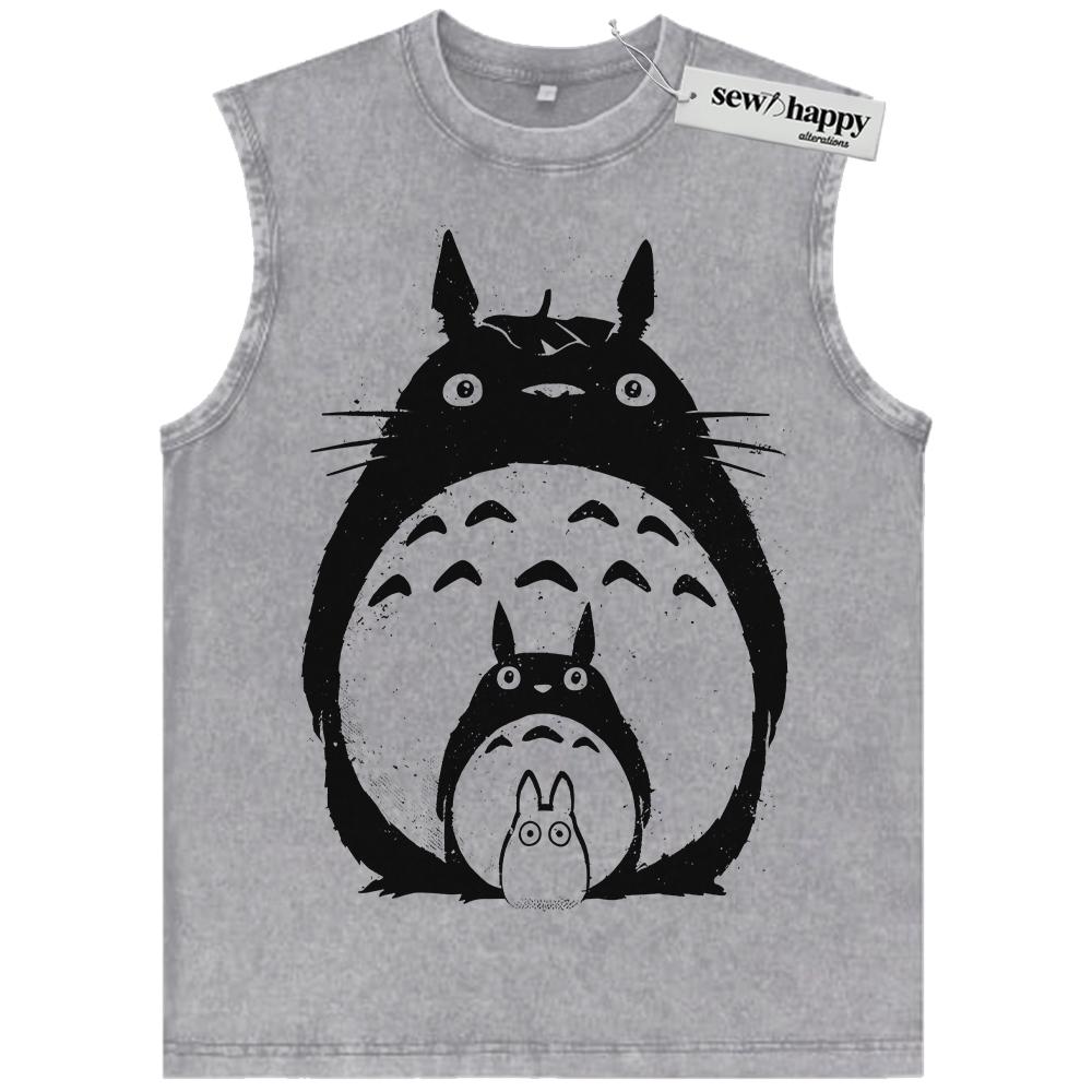 Wash Tank Top My Neighbor Totoro Tank Top, Studio Ghibli Tank Top, Anime Tank Top, Vintage Tank Top
