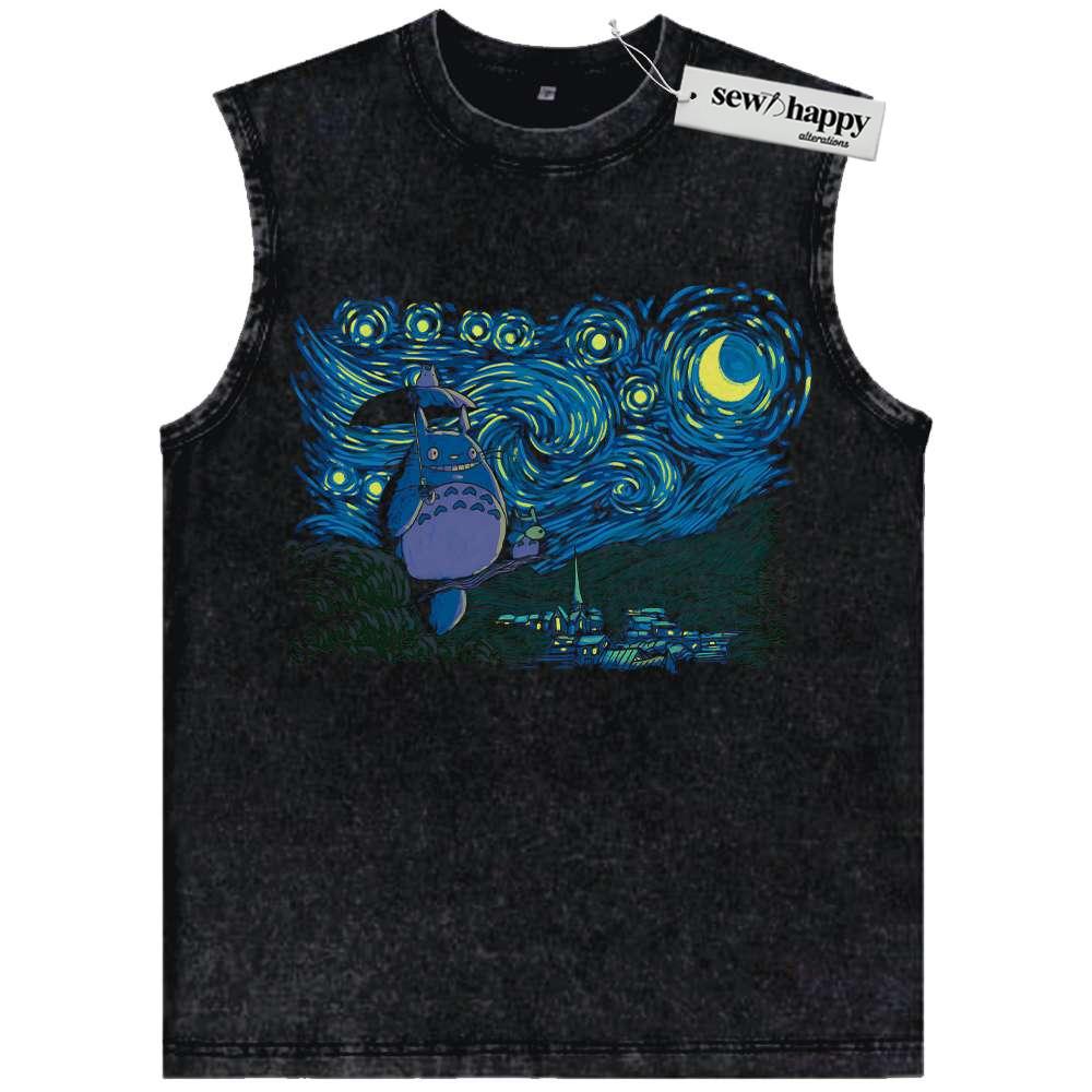 Wash Tank Top My Neighbor Totoro Tank Top, Studio Ghibli Tank Top, Anime Tank Top, Vintage Tank Top