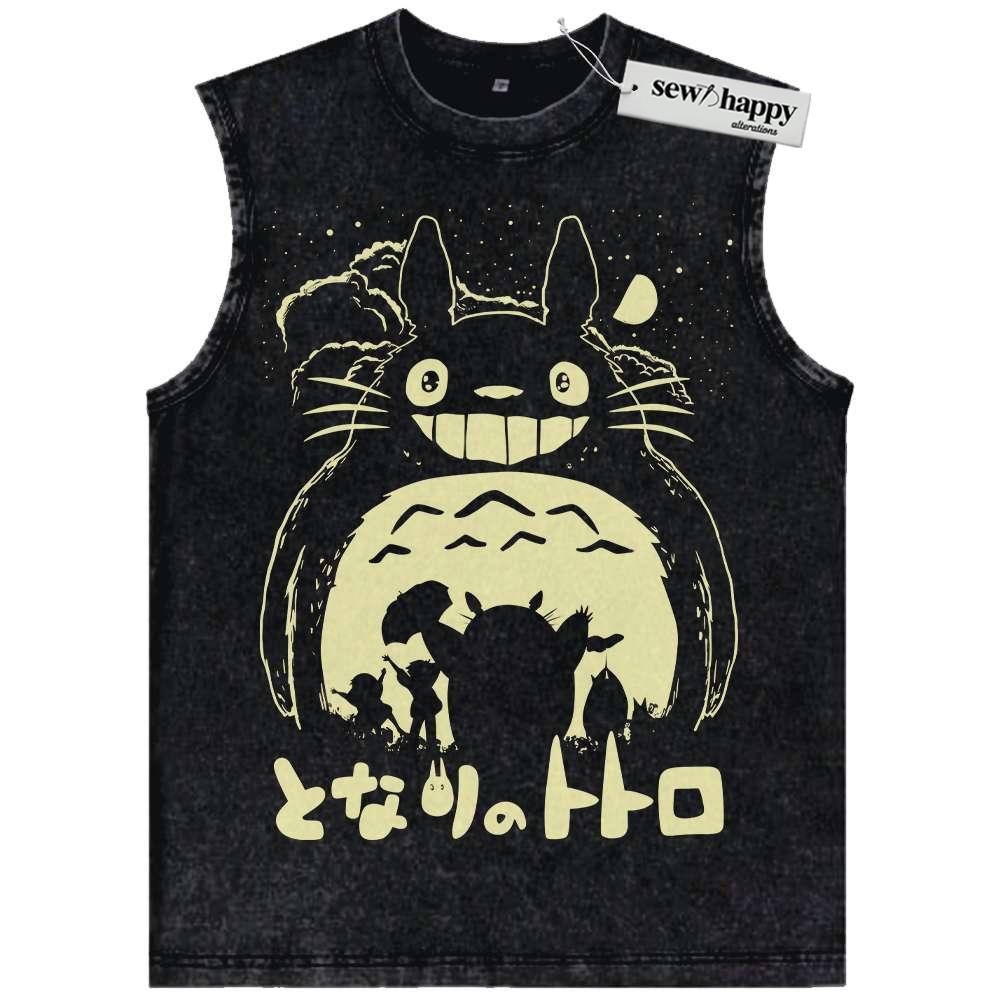 Wash Tank Top My Neighbor Totoro Tank Top, Studio Ghibli Tank Top, Anime Tank Top, Vintage Tank Top