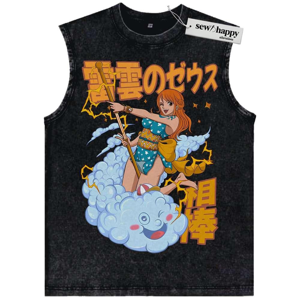 Wash Tank Top Nami Tank Top, One Piece Tank Top, Anime Tank Top, Vintage Tank Top