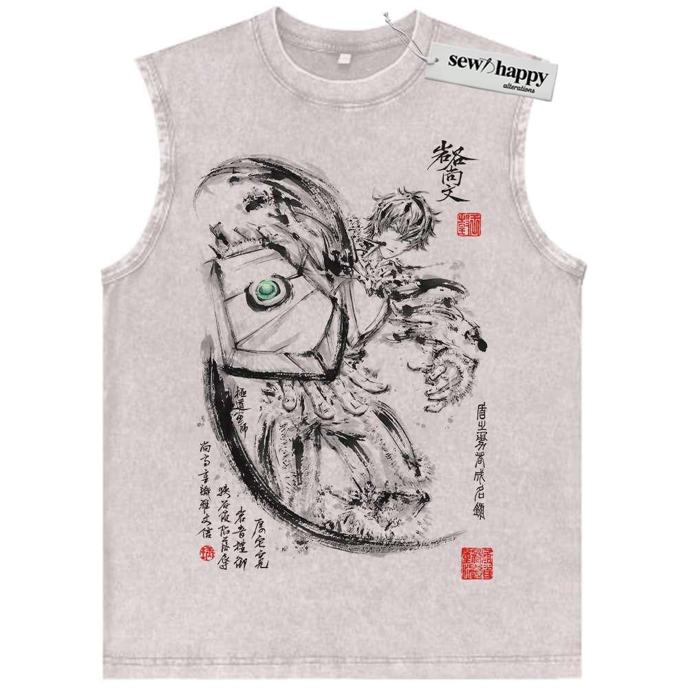 Wash Tank Top Naofumi Iwatani Tank Top, The Rising of The Shield Hero Tank Top, Anime Tank Top, Vintage Tank Top