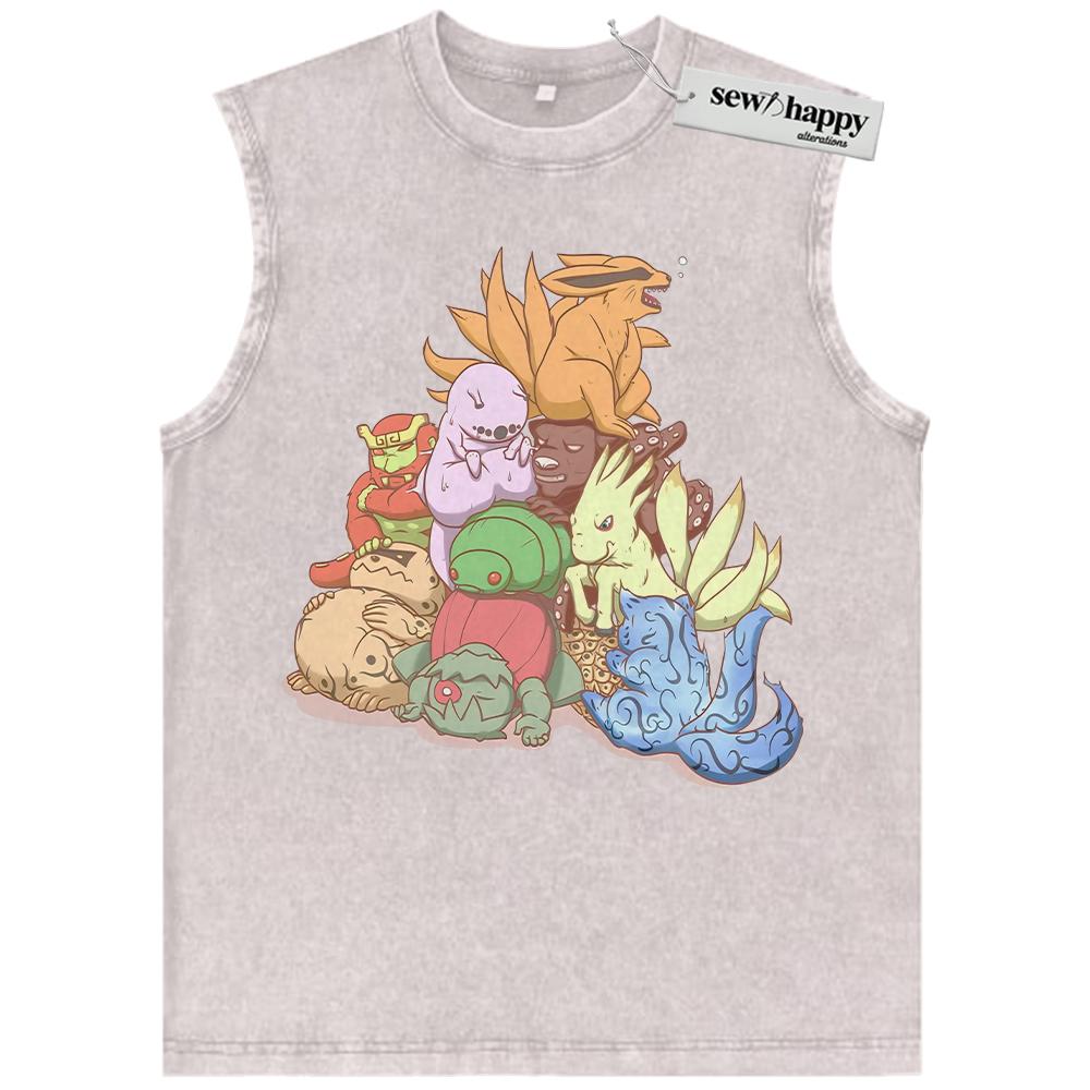 Wash Tank Top Naruto Tank Top, Anime Tank Top, Vintage Tank Top