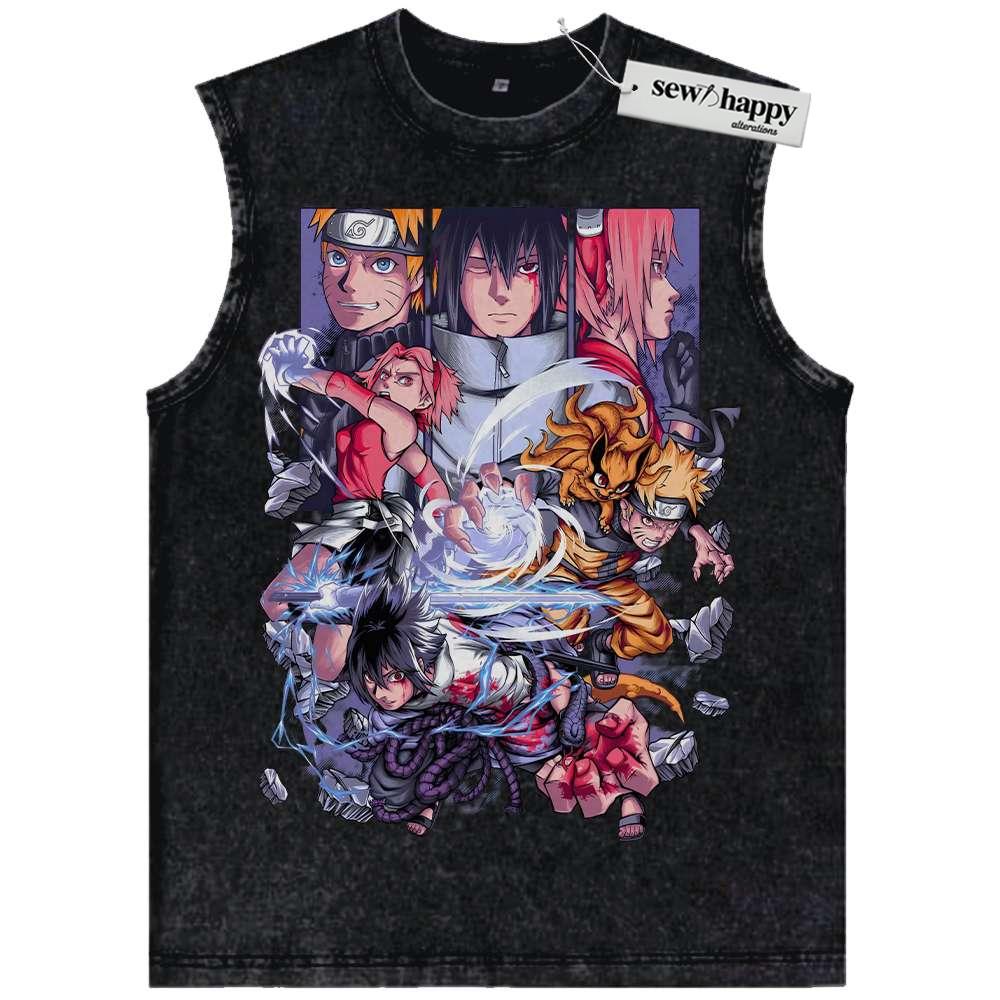 Wash Tank Top Naruto Tank Top, Anime Tank Top, Vintage Tank Top