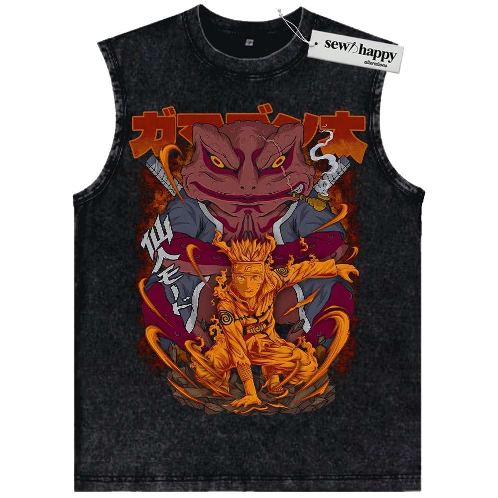Wash Tank Top Naruto Uzumaki Tank Top, Anime Tank Top, Vintage Tank Top