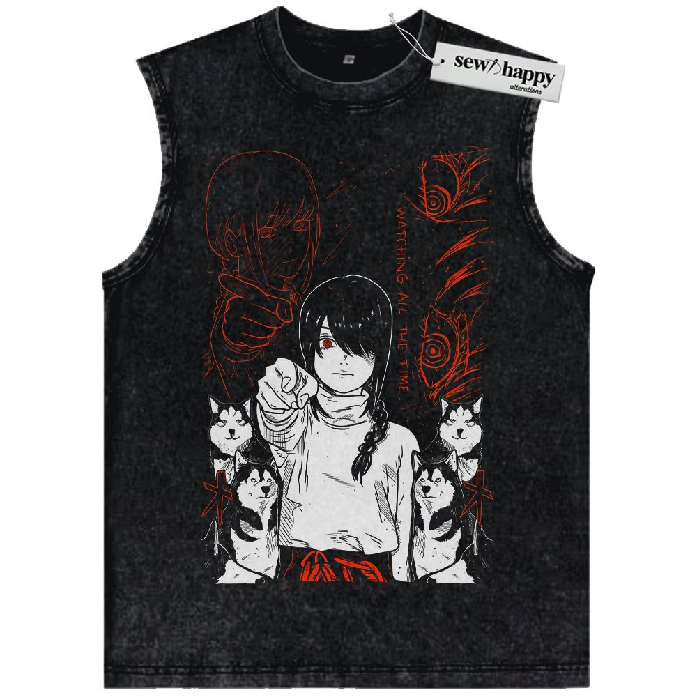 Wash Tank Top Nayuta Tank Top, Chainsaw Man Tank Top, Anime Tank Top, Vintage Tank Top