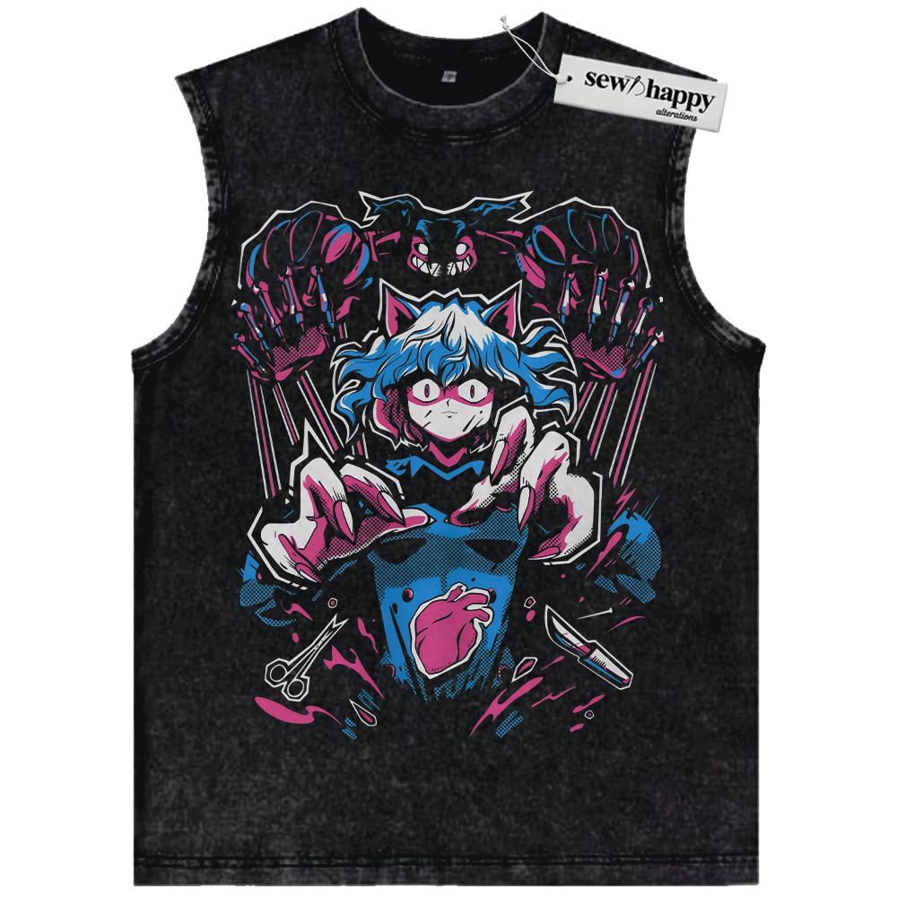 Wash Tank Top Neferpitou Tank Top, Pitou Tank Top, Hunter x Hunter Tank Top, HxH Tank Top, Anime Tank Top, Vintage Tank Top