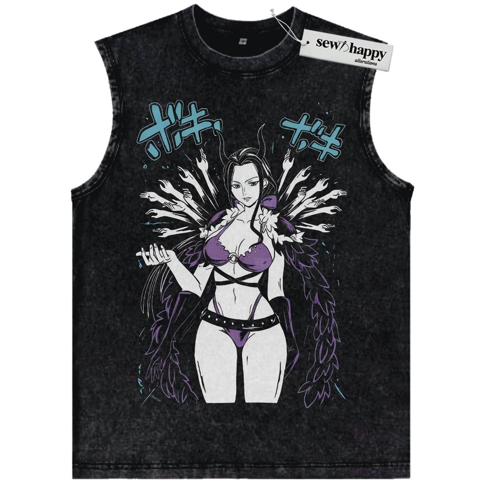 Wash Tank Top Nico Robin Tank Top, One Piece Tank Top, Anime Tank Top, Vintage Tank Top