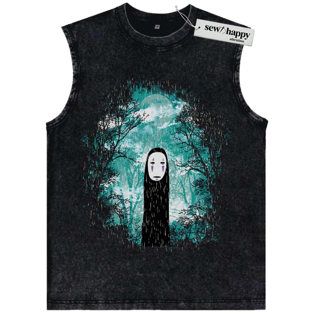 Wash Tank Top No Face Tank Top, Spirited Away Tank Top, Studio Ghibli Tank Top, Anime Tank Top, Vintage Tank Top