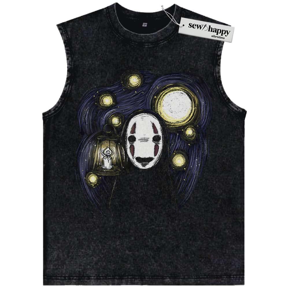 Wash Tank Top No Face Tank Top, Spirited Away Tank Top, Studio Ghibli Tank Top, Anime Tank Top, Vintage Tank Top