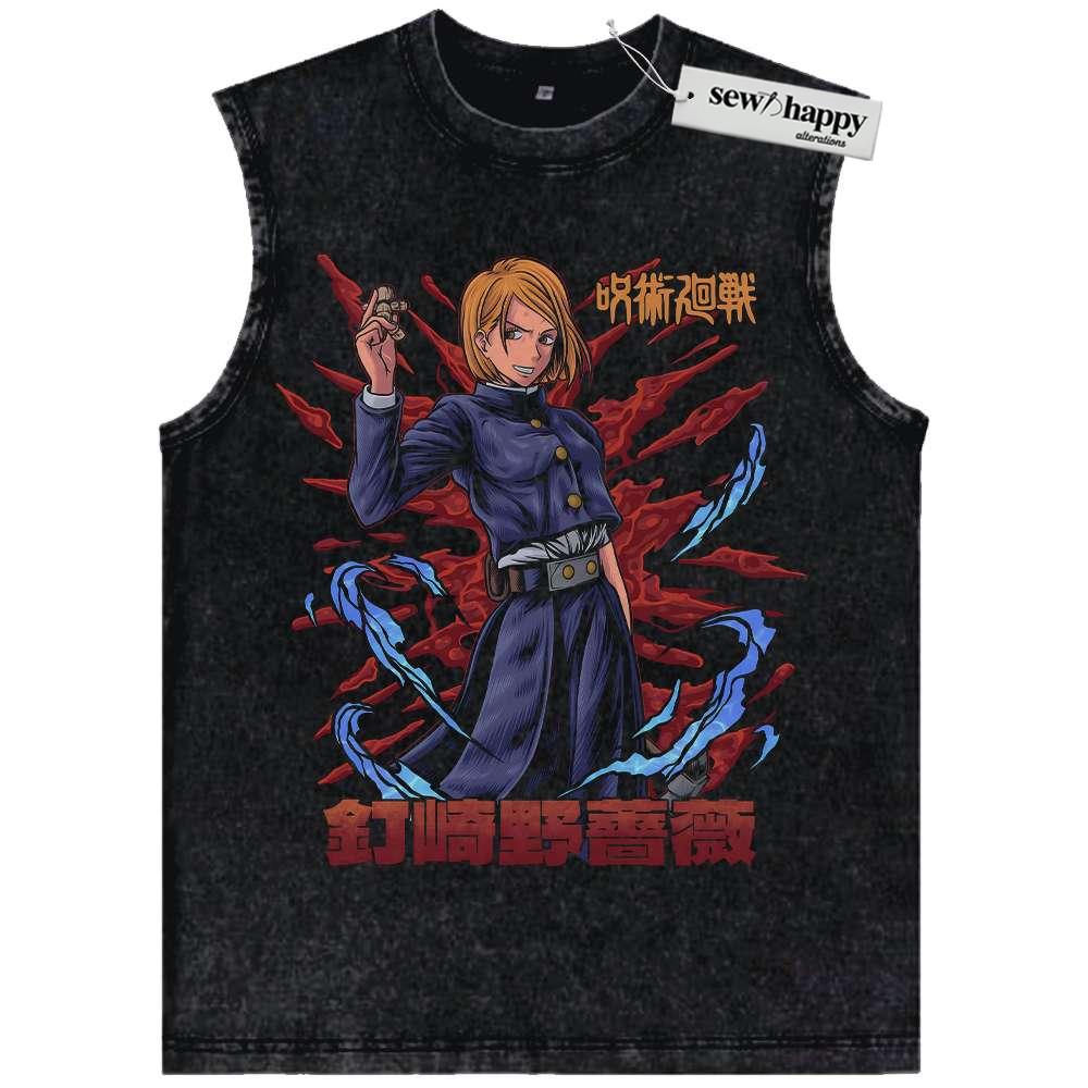 Wash Tank Top Nobara Kugisaki Tank Top, Jujutsu Kaisen Tank Top, Anime Tank Top, Vintage Tank Top