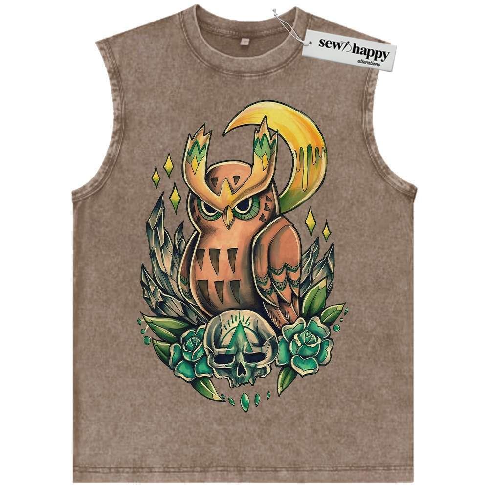 Wash Tank Top Noctowl Tank Top, Pokemon Tank Top, Anime Tank Top, Vintage Tank Top