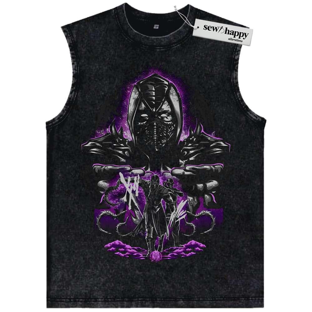 Wash Tank Top Noob Saibot Tank Top, Mortal Kombat Tank Top, Game Tank Top, Vintage Tank Top