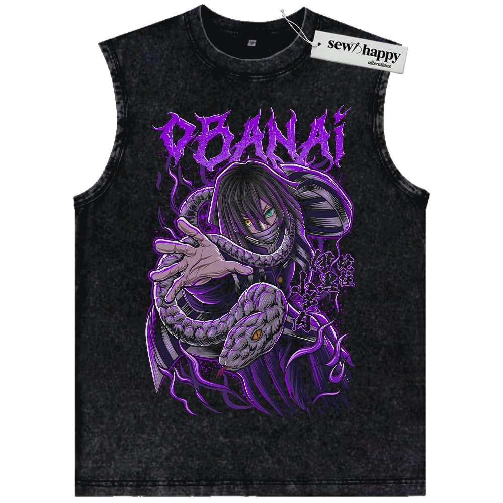 Wash Tank Top Obanai Iguro Tank Top, Demon Slayer Tank Top, Anime Tank Top, Vintage Tank Top