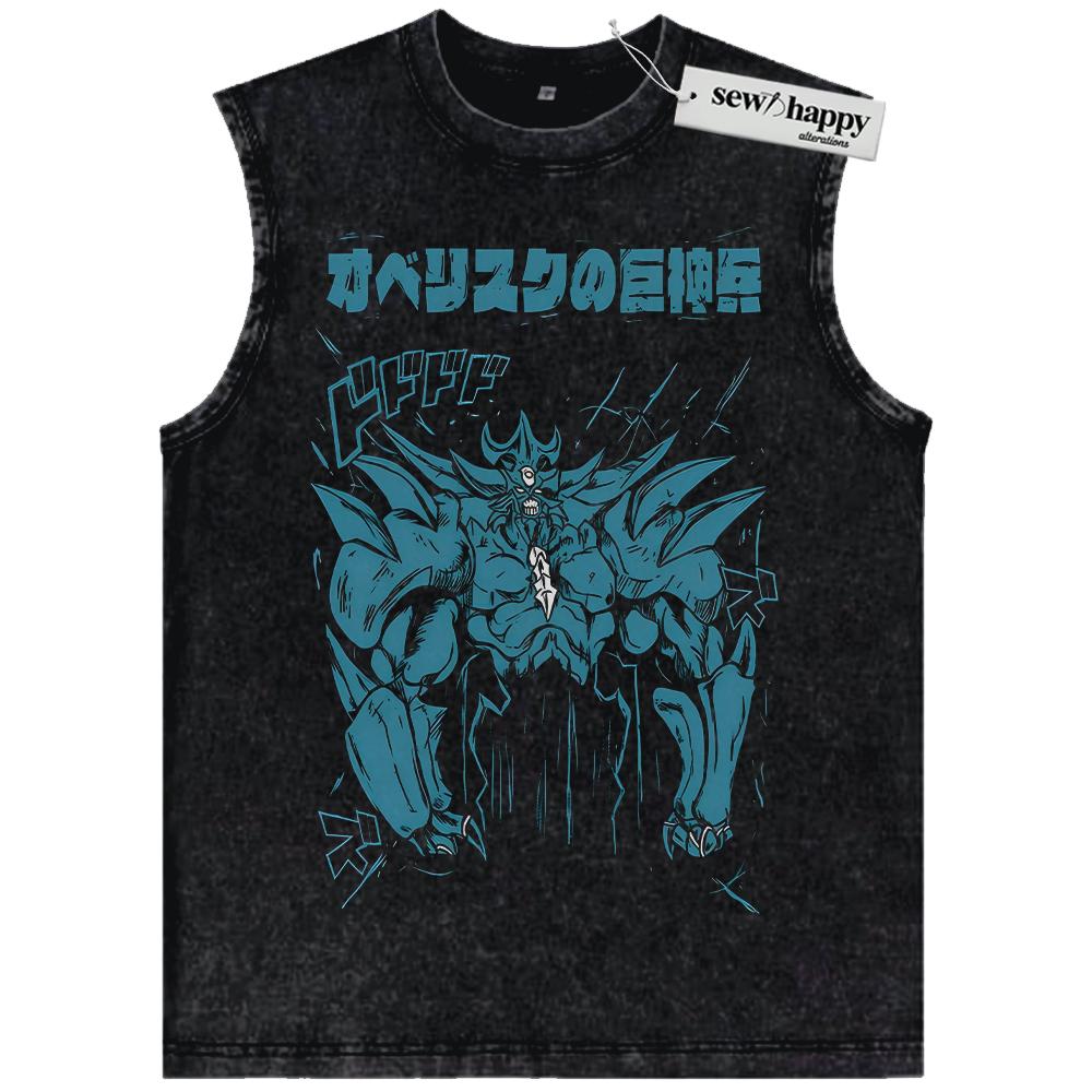 Wash Tank Top Obelisk the Tormentor Tank Top, Anime Tank Top, Vintage Tank Top