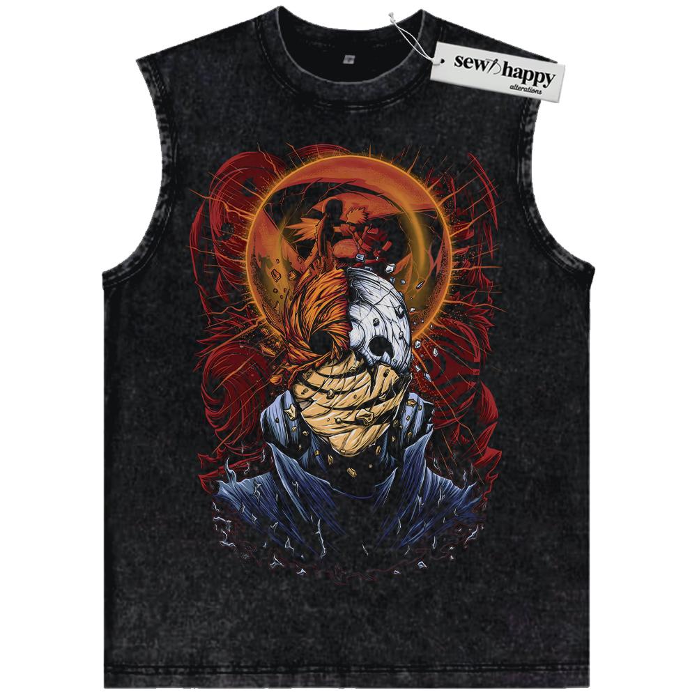 Wash Tank Top Obito Uchiha Tank Top, Naruto Tank Top, Anime Tank Top, Vintage Tank Top