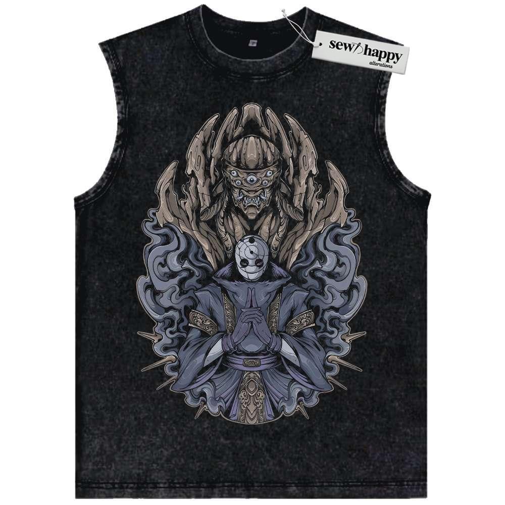 Wash Tank Top Obito Uchiha Tank Top, Naruto Tank Top, Anime Tank Top, Vintage Tank Top