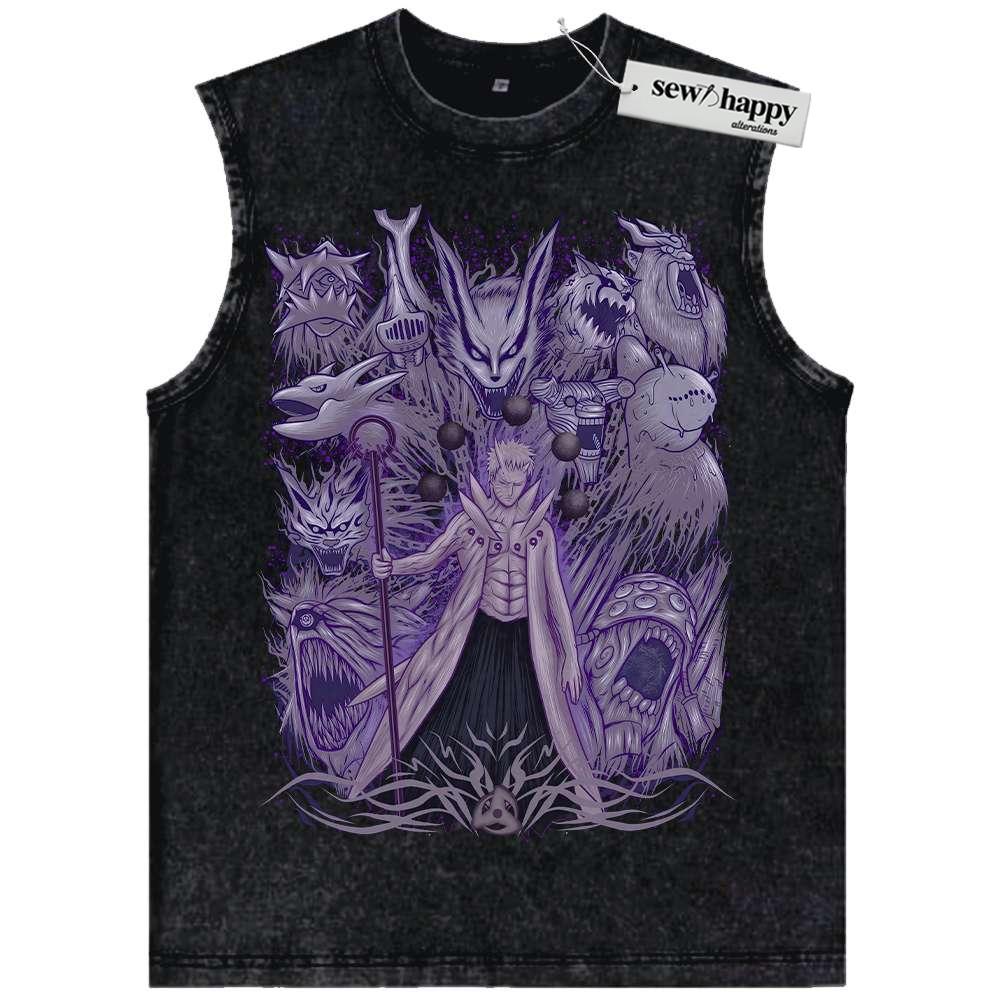 Wash Tank Top Obito Uchiha Tank Top, Naruto Tank Top, Anime Tank Top, Vintage Tank Top